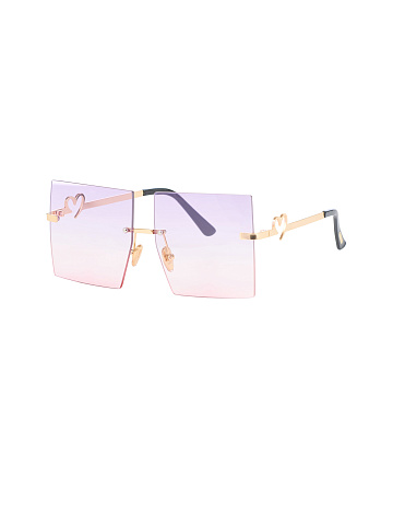 Purple & Pink Gradient Square Sunglasses, 1
