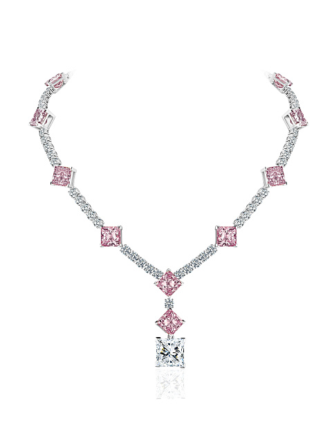 Necklace with LG diamonds, 1 Necklace with LG diamonds, 1