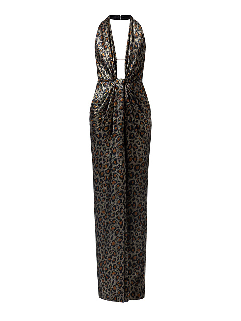 Leopard-print maxi dress, 1