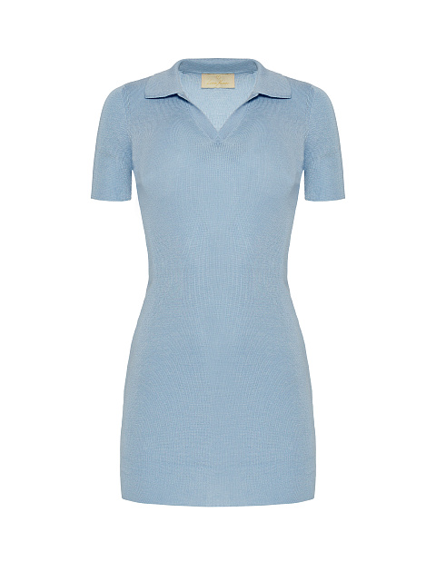Light Blue Mini Polo Dress, 1