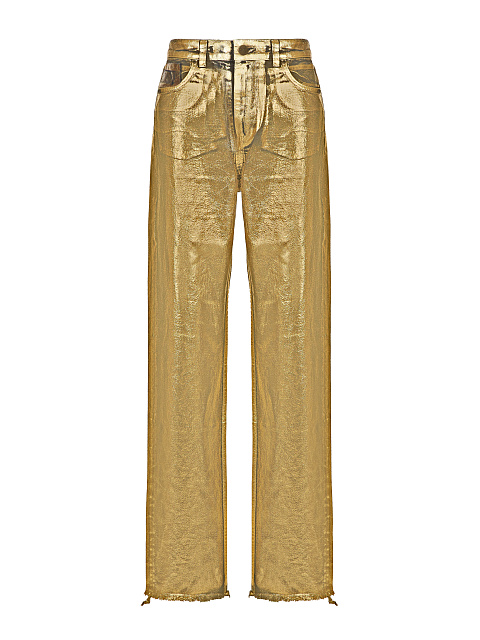 Golden Plated Straight Leg Jeans, 1
