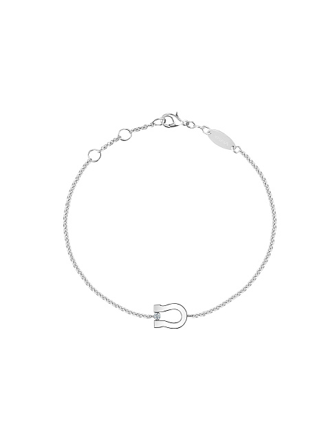 White gold horseshoe bracelet with diamond, 1 White gold horseshoe bracelet with diamond, 1