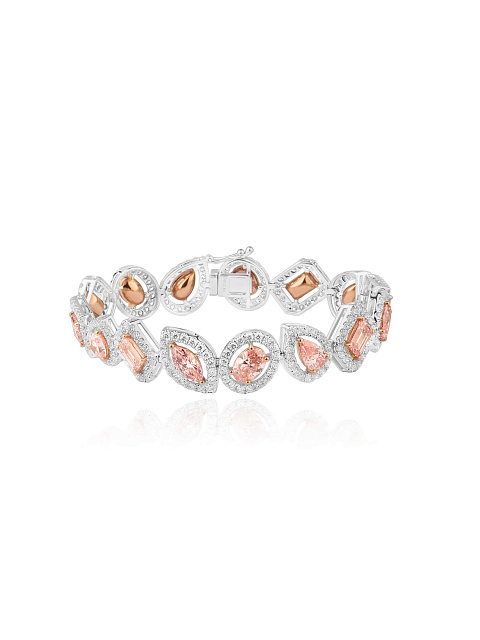 White gold bracelet with pink LG diamonds, 1