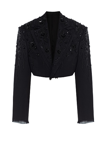 Cropped embroidered jacket, 1