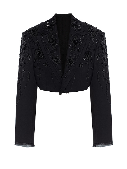 Cropped embroidered jacket, 1 Cropped embroidered jacket, 1