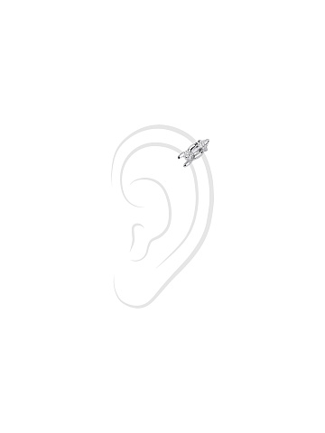White gold ear cuff with diamonds, 1