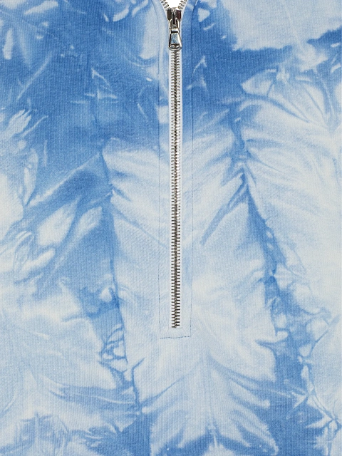 Light Blue Embroidered Tie-dye Cotton Tracksuit, 4