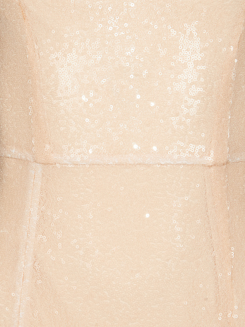 Beige Sequined Maxi Dress, 3