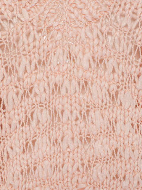 Pink Silk & Cashmere Cropped Sweater, 3