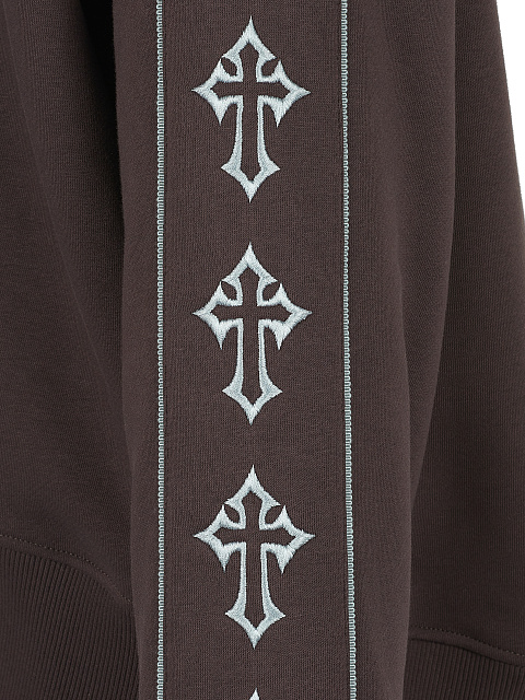 Brown Jersey Set With Cross Embroidery, 4 Brown Jersey Set With Cross Embroidery, 4