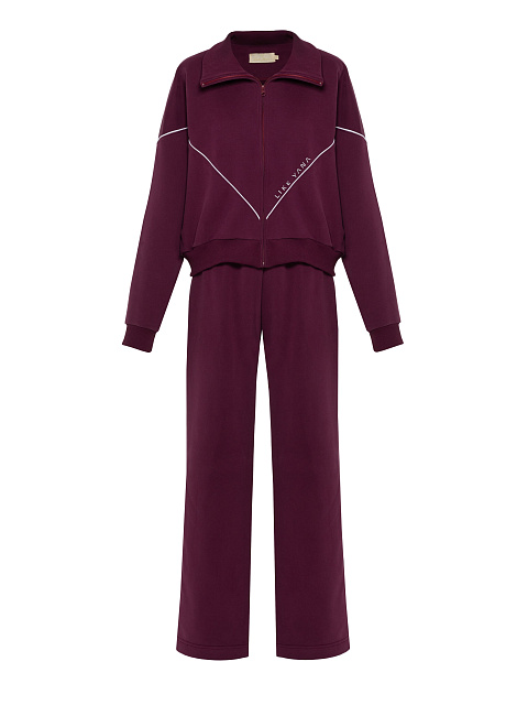 Burgundy fleece tracksuit, 1