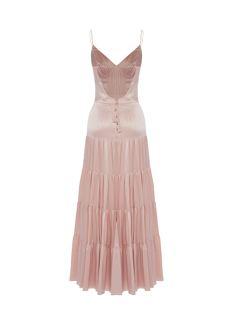 Light Pink Silk Maxi Dress, 2