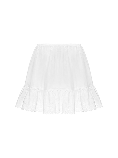 Beige Cotton Mini Dress, 3