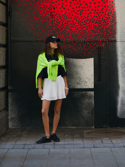 White Pleated Mini Skirt, 9