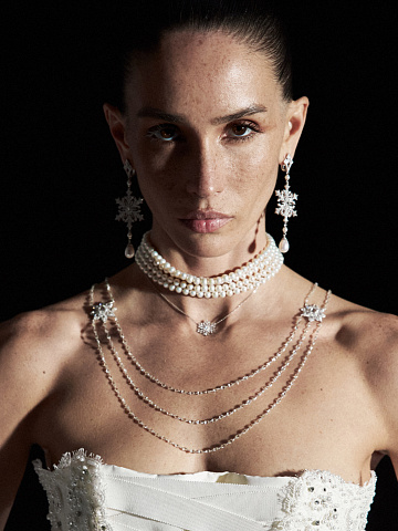 White Gold & Diamond Snowflake Necklace, 2