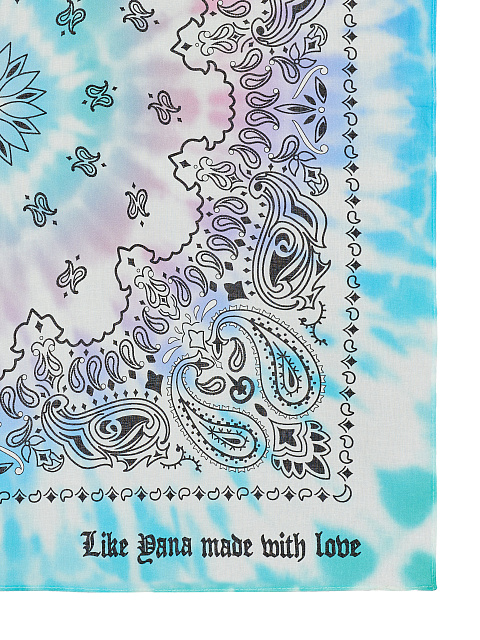 Pink & Blue Tie-Dye Cotton Paisley Printed Bandana, 2 Pink & Blue Tie-Dye Cotton Paisley Printed Bandana, 2