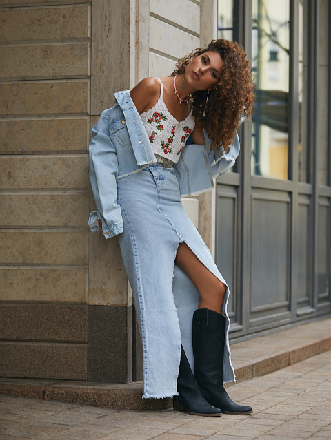 Light Blue Denim Maxi Skirt, 11 Light Blue Denim Maxi Skirt, 11