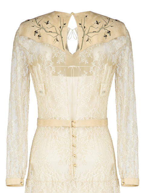 Ivory Lace Midi Dress, 3