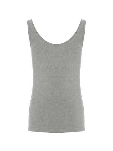 Grey Rhinestones Jersey Tank Top, 2