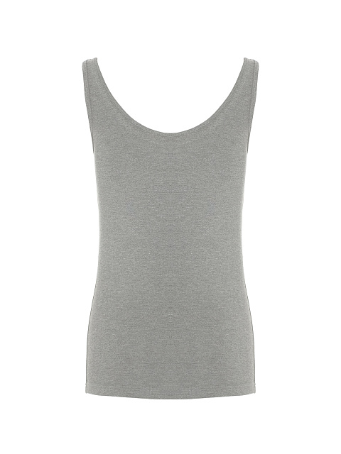 Grey Rhinestones Jersey Tank Top, 2