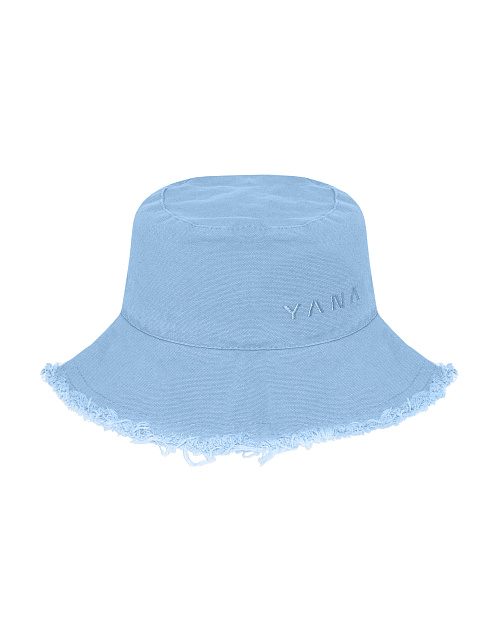 Light Blue Embroidery & Fringe Cotton Bucket Hat, 1 Light Blue Embroidery & Fringe Cotton Bucket Hat, 1