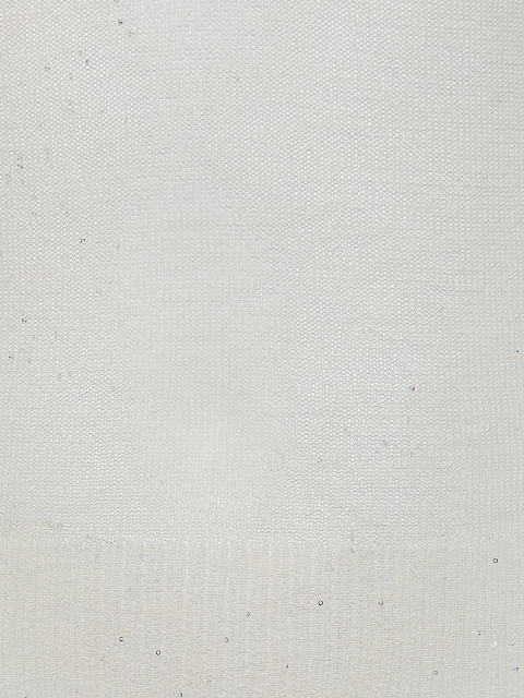 White Sheer Merino Wool Turtleneck, 4