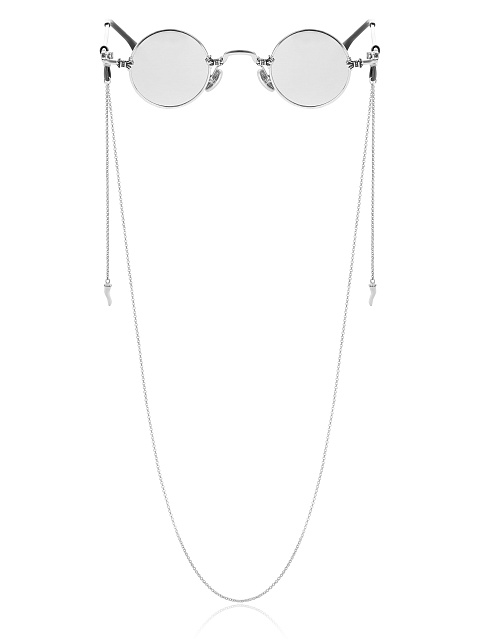 Silver & White Enamel Glasses Chain, 1