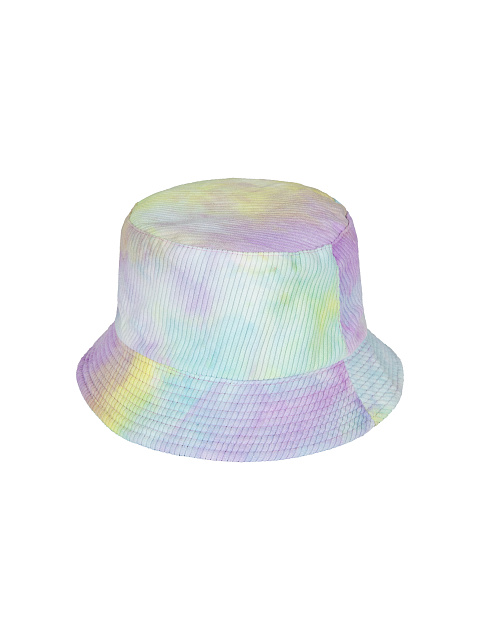 Tie-dye & Blue Embroidery Corduroy Bucket Hat, 2