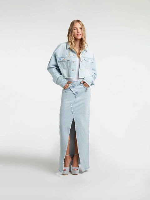 Light Blue Denim Maxi Skirt, 2 Light Blue Denim Maxi Skirt, 2