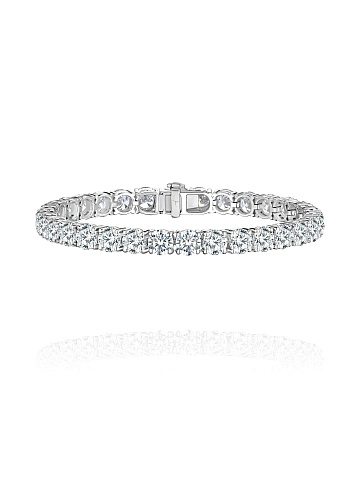 White gold bracelet with round diamonds, 1
