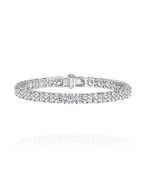 White gold bracelet with round diamonds, 1