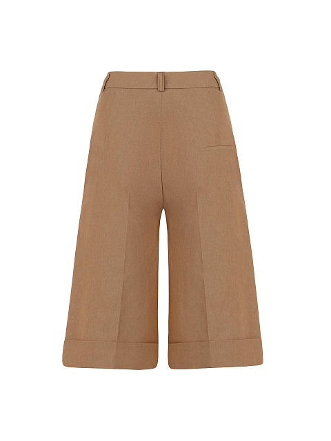 Brown cotton Bermuda shorts made of lightweight cotton, 2