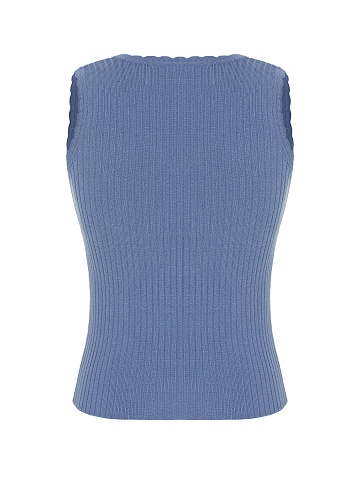 Blue Knitted Noodle Top, 2