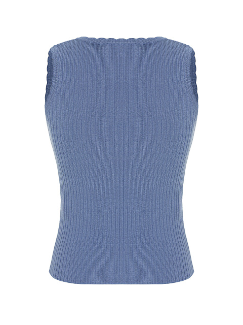 Blue Knitted Noodle Top, 2