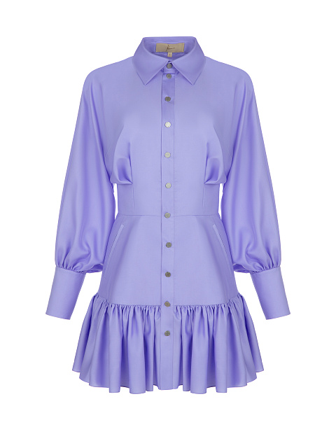 Lilac Cotton Shirt Mini Dress, 1 Lilac Cotton Shirt Mini Dress, 1