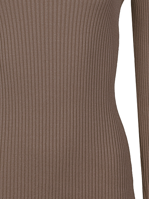 Brown Rib Knit Turtleneck Mini Dress, 3 Brown Rib Knit Turtleneck Mini Dress, 3