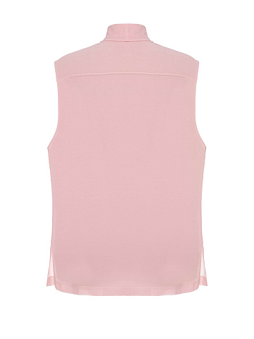 Pink Chiffon Blouse with Tie Collar, 2