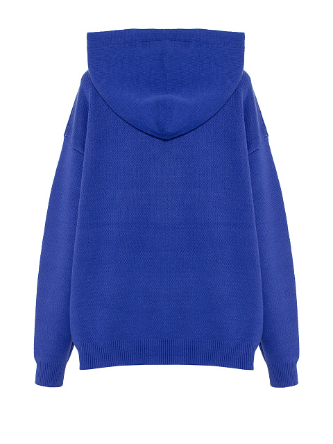 Blue Hoodie With White Print, 2