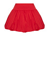Юбка-мини пышная на кокетке "балон" красного цвета