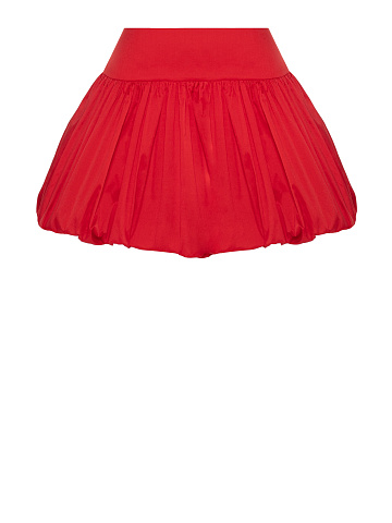 Red taffeta mini skirt, 1