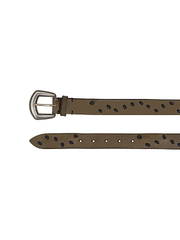 Khaki leather belt, 2
