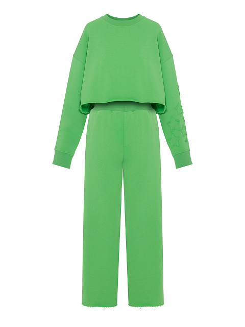 Green cotton tracksuit with stars, 1