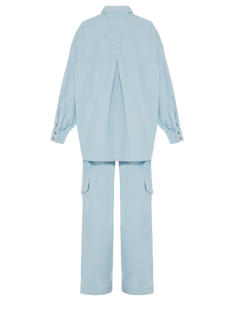 Blue Cotton Printed Shirt & Pants, 2 Blue Cotton Printed Shirt & Pants, 2