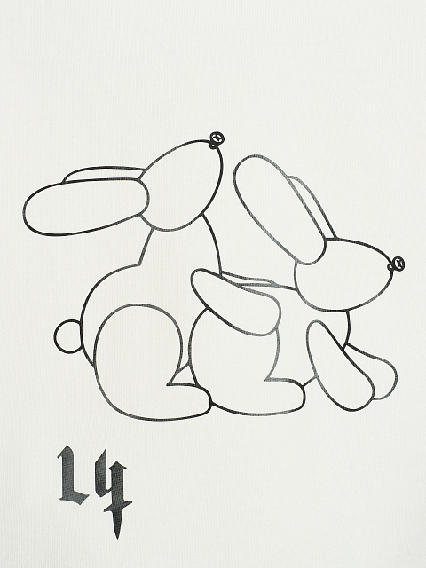 Back Printed White Cotton Hoodie, 5