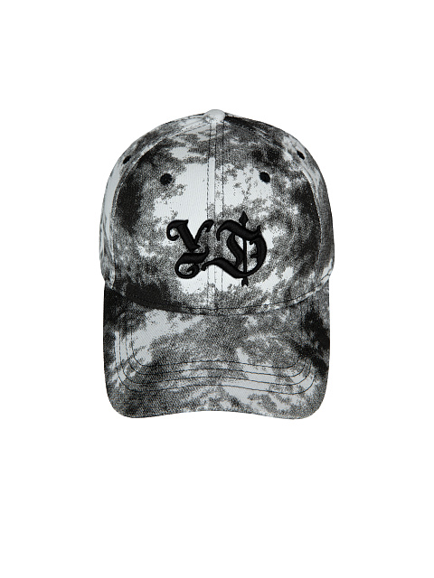 Black & White Tie-dye Cap With Black Embroidery, 2