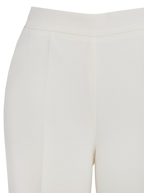 White suit with feather-trimmed blazer and trousers, 4