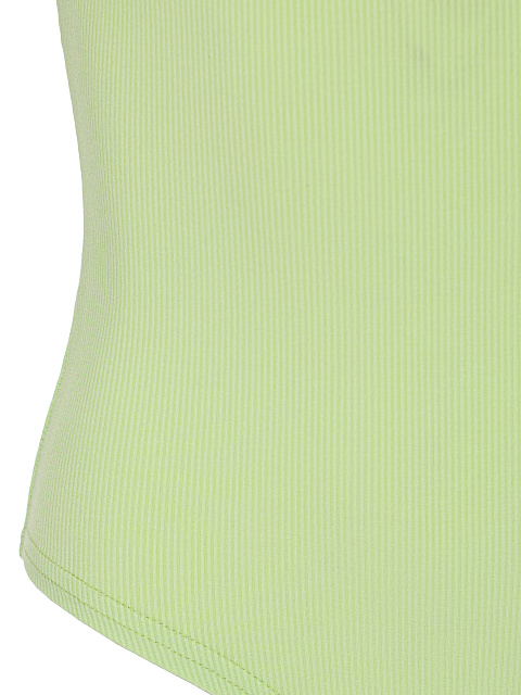 Light Green Ribbed Tank Bodysuit, 3