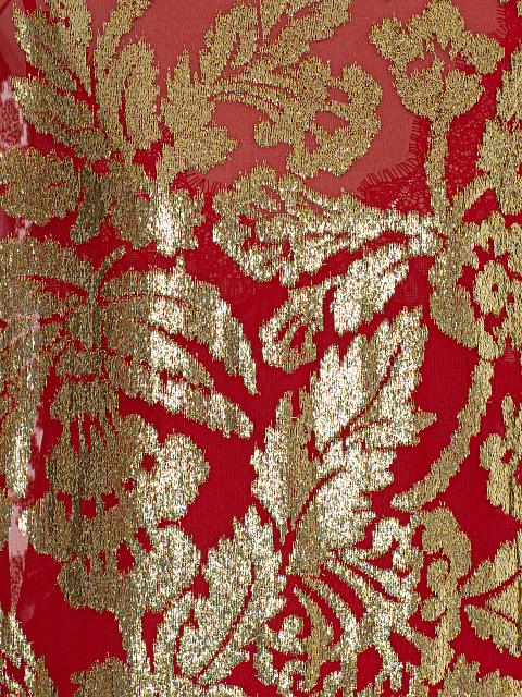 Red velvet devoré midi dress, 4 Red velvet devoré midi dress, 4