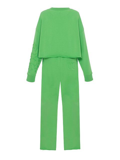 Green cotton tracksuit with stars, 2