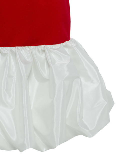Red mini dress with white balloon skirt, 4 Red mini dress with white balloon skirt, 4